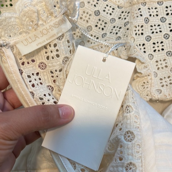 NWT ULLA JOHNSON Sabrina Lace High Neck A-Line Mini Dress - Picture 4 of 12